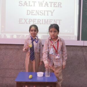 “Salt Water Density Experiment” conducted by Grade 1