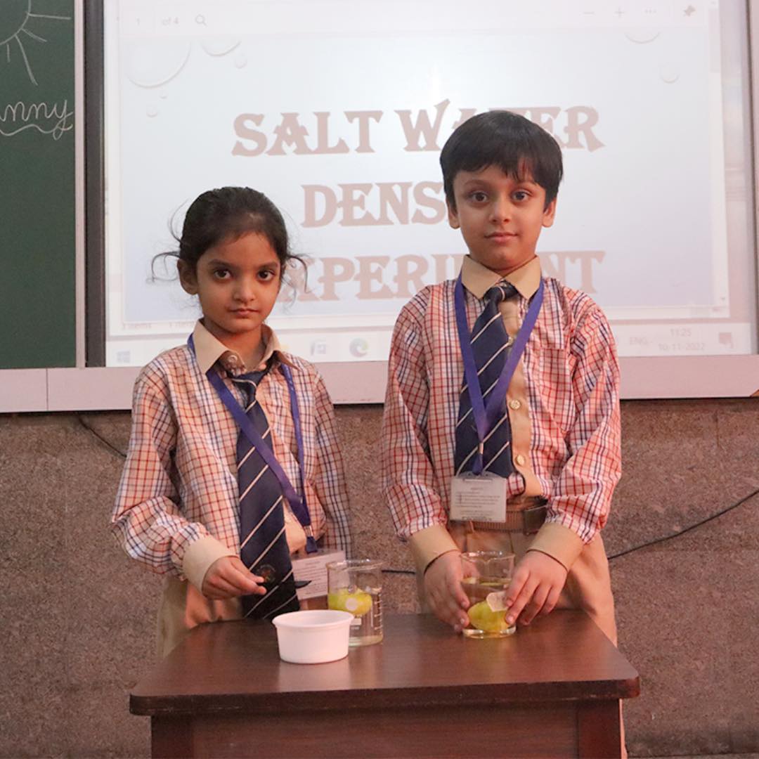 Salt Water Density Experiment conducted by Grade 1-2