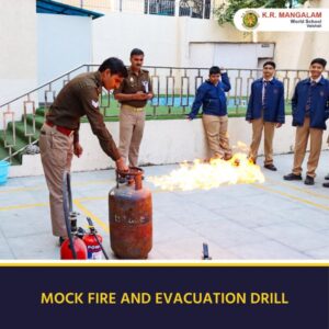 A mock fire and evacuation drill was conducted for students and teachers