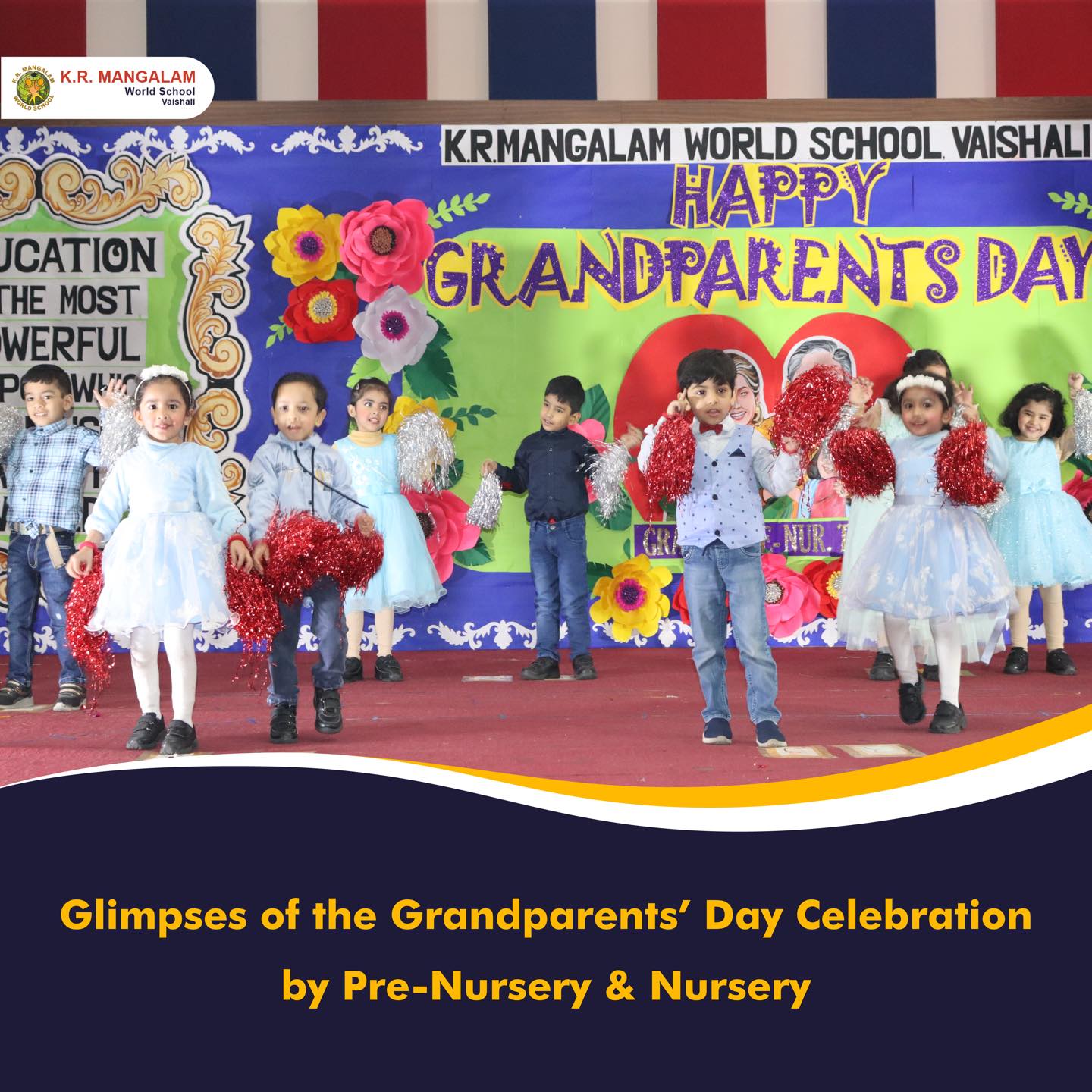 students of grades Pre- Nursery and Nursery organised Grandparents day!-7