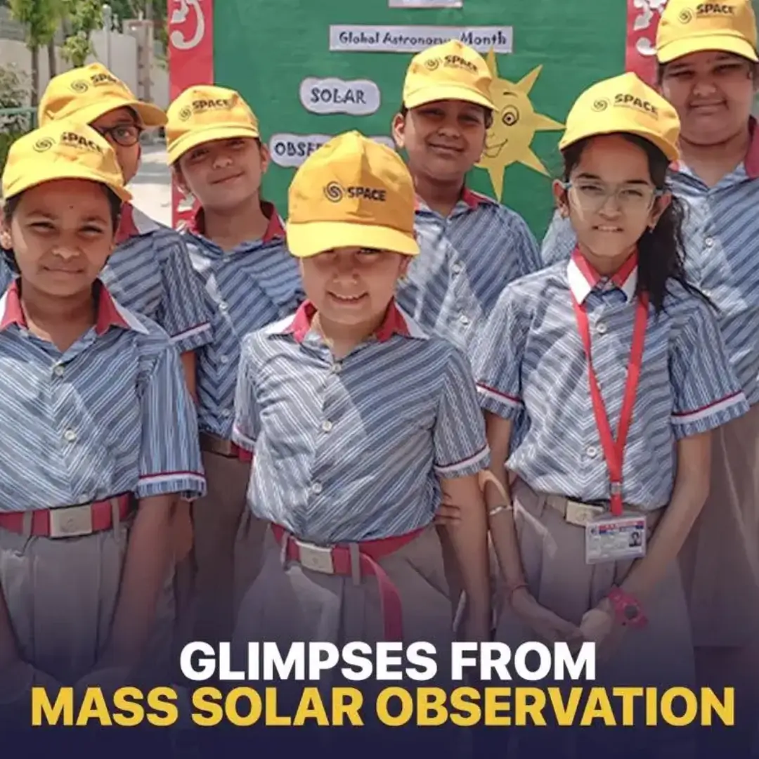Solar Observation as Sun Day was conducted for Grades III – VIII students